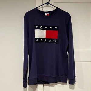 Vintage Tommy Jeans Logo Navy Sweater